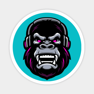 Music listening gorilla Magnet